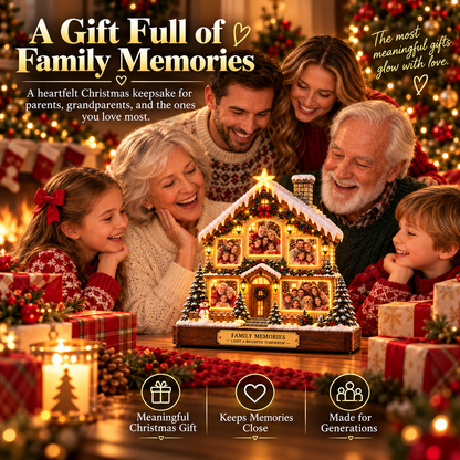 🎄 Family Reunion Memory Christmas Lamp – Lighted Photo House Keepsake