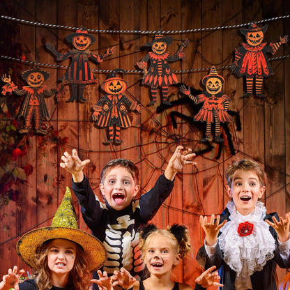 Halloween Vintage bunting wooden