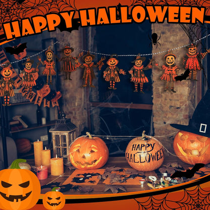 Halloween Vintage bunting wooden