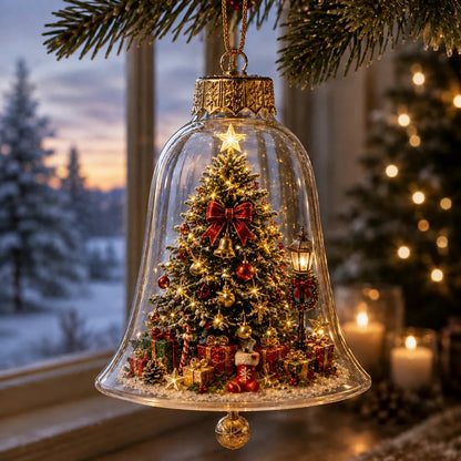 ✨🎄 Illuminated Christmas Story Ornament – Light‐Up Mini Holiday Scene