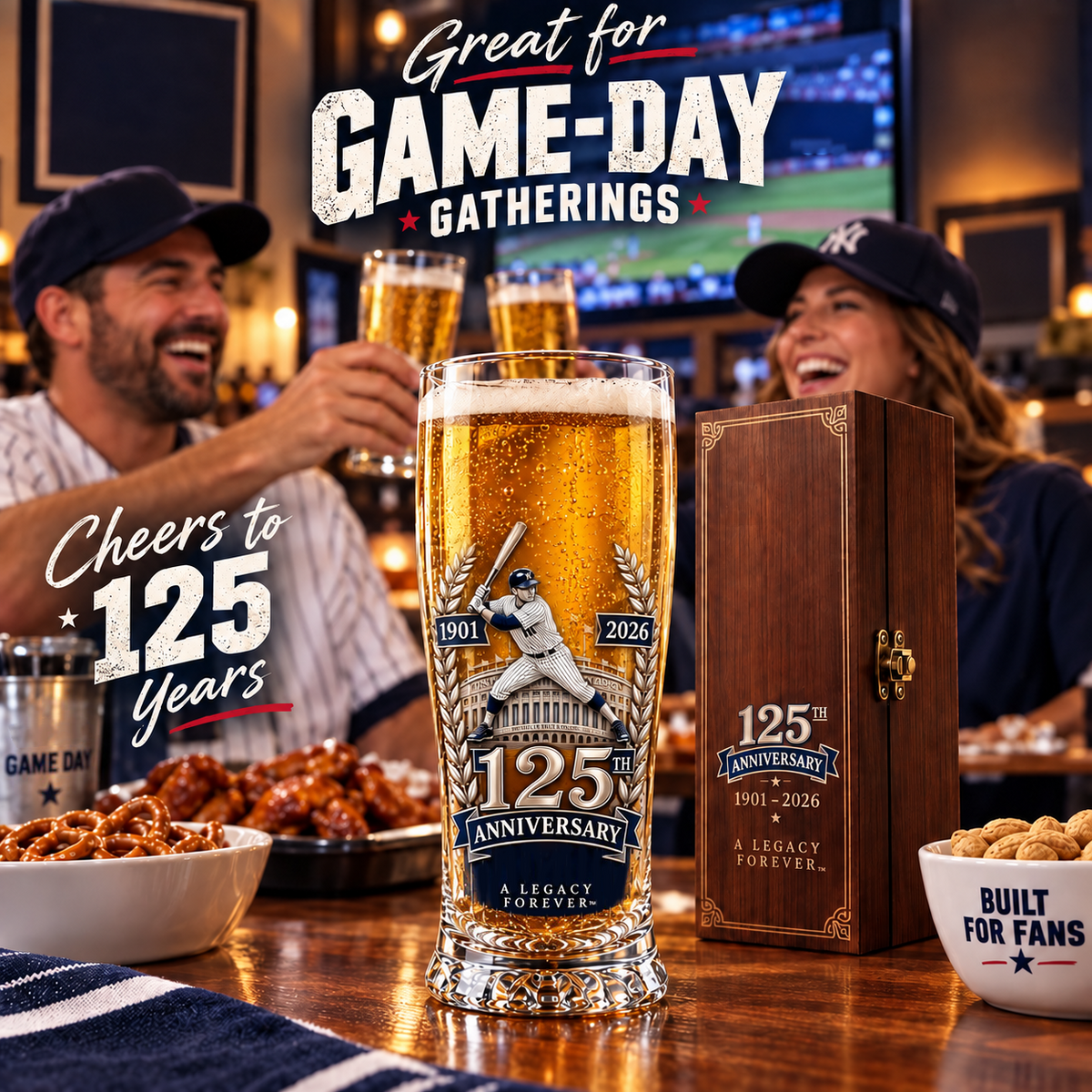 Let’s Go Tribe! 125th Anniversary Commemorative Pint Glass
