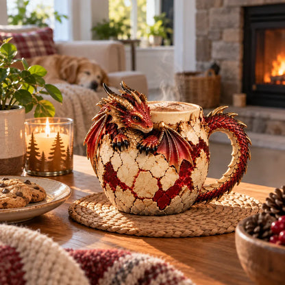 🐉✨ Dragonbound Realms™ 3D Dragon Mug Collection – 6 Fantasy Designs with Sculpted Dragon Details ☕