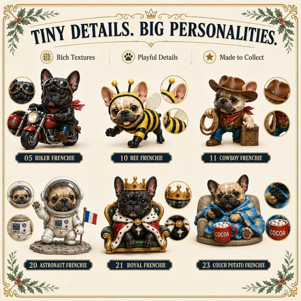 ⏳ Last Day 49% OFF – 🐶 24-Day French Bulldog Christmas Advent Calendar 🎄✨