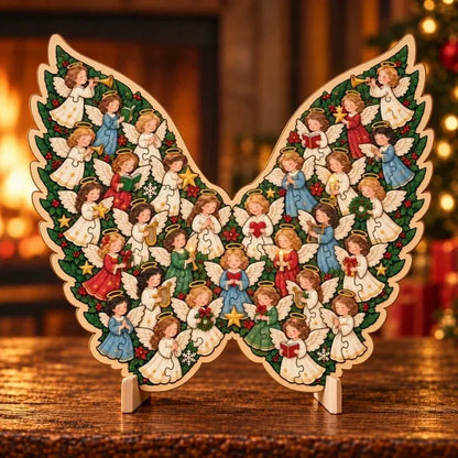 🎄🧩 Wooden Christmas Puzzle Set with Stand – 9 Festive Designs to Build & Display
