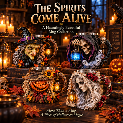 🔥🧙‍♀️ Halloween Hot Sale | The Spirits Come Alive™ Spooky Sculpted Mug Collection