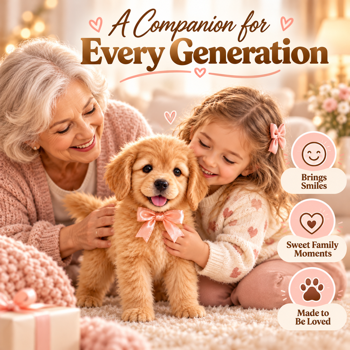 🎄45% OFF🐕🐾 Golden Buddy Realistic Robot Golden Retriever Puppy