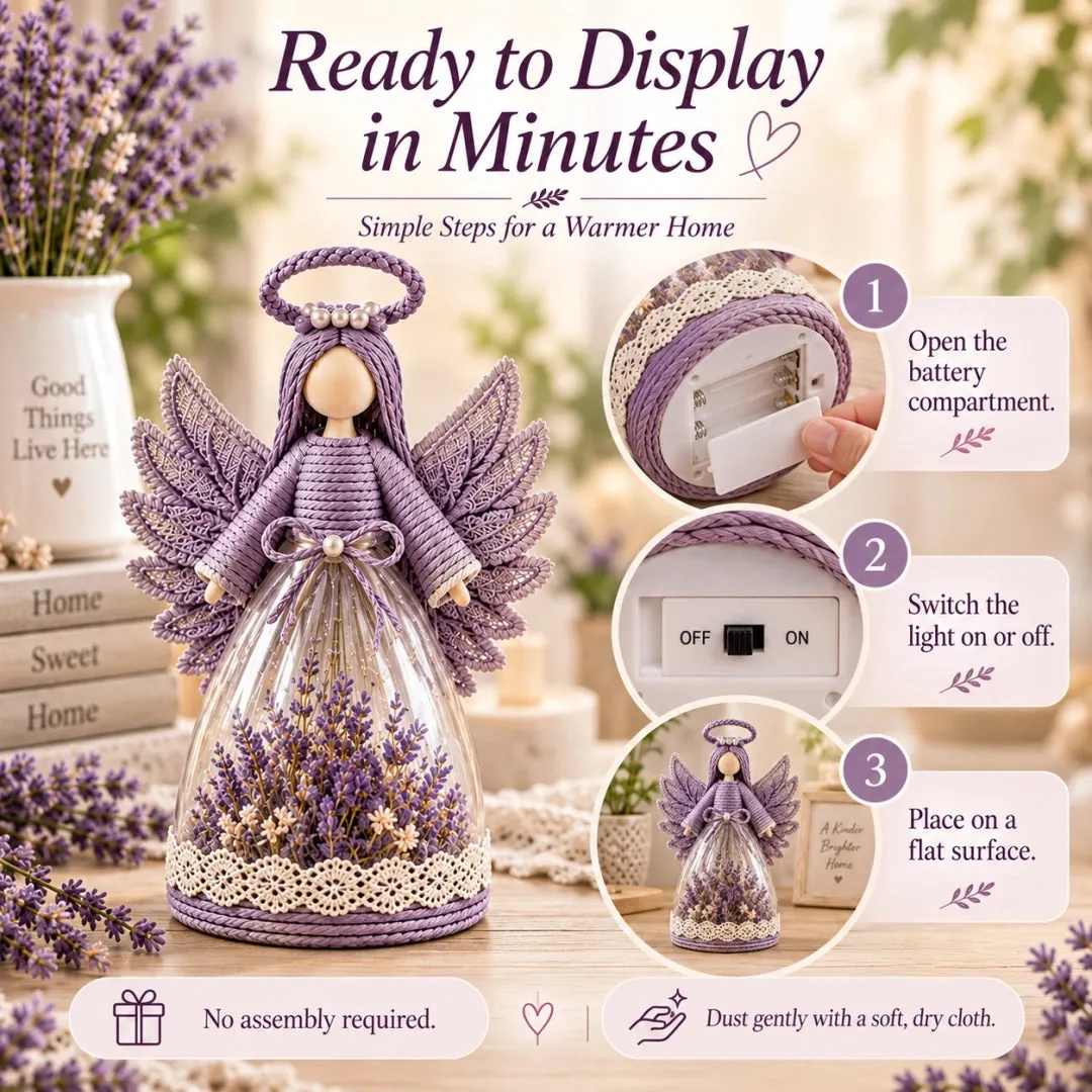 🌸 Lighted Floral Angel Figurine – Warm LED Guardian Angel Decor & Meaningful Gift
