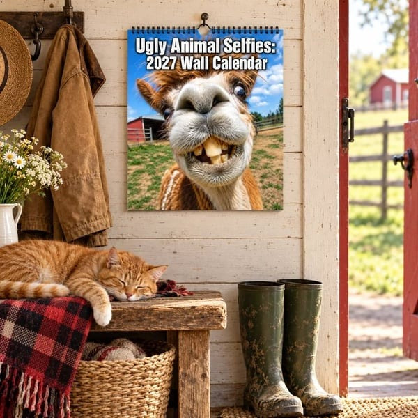 ⏰Limited Stock 49% OFF -📸 Ugly Animal Selfies™ 2027 Wall Calendar – 12 Months of Terrible Angles & Perfect Timing