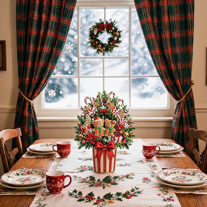 🌲 Pop-Up Christmas Tree Card ✨ Turns Into Freestanding Festive Table Decor