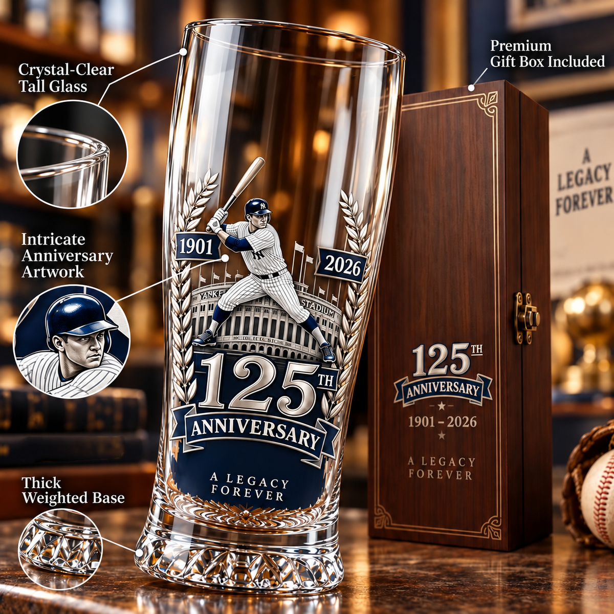 Let’s Go Tribe! 125th Anniversary Commemorative Pint Glass