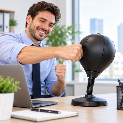 🥊 Bavixa.com™ Desktop Punching Bag – Stress-Busting Desk Toy with Suction Base