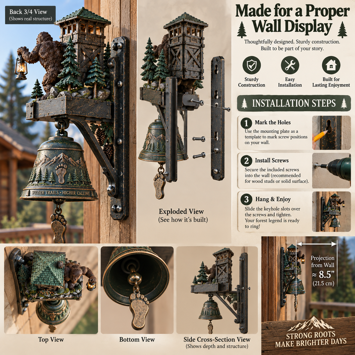 ⏰Limited Stock 50% OFF - 🌲🔔 Bigfoot Forest Ranger Doorbell
