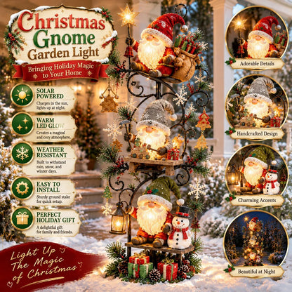 🎄🍄 Christmas Gnome Workshop Solar Garden Light – Magical Outdoor Holiday Yard Decor 🎁🌟