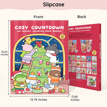 🎄LAST DAY 50% OFF - 🎁🎨 24-Day Christmas Countdown Mystery Box mini Coloring Book Set