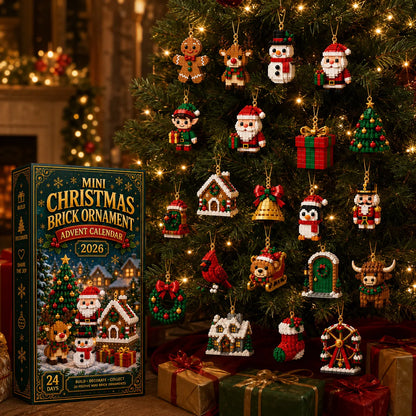 ⏳ Last Day 49% OFF – 🎄24-Day Mini Christmas Brick Ornament Advent Calendar
