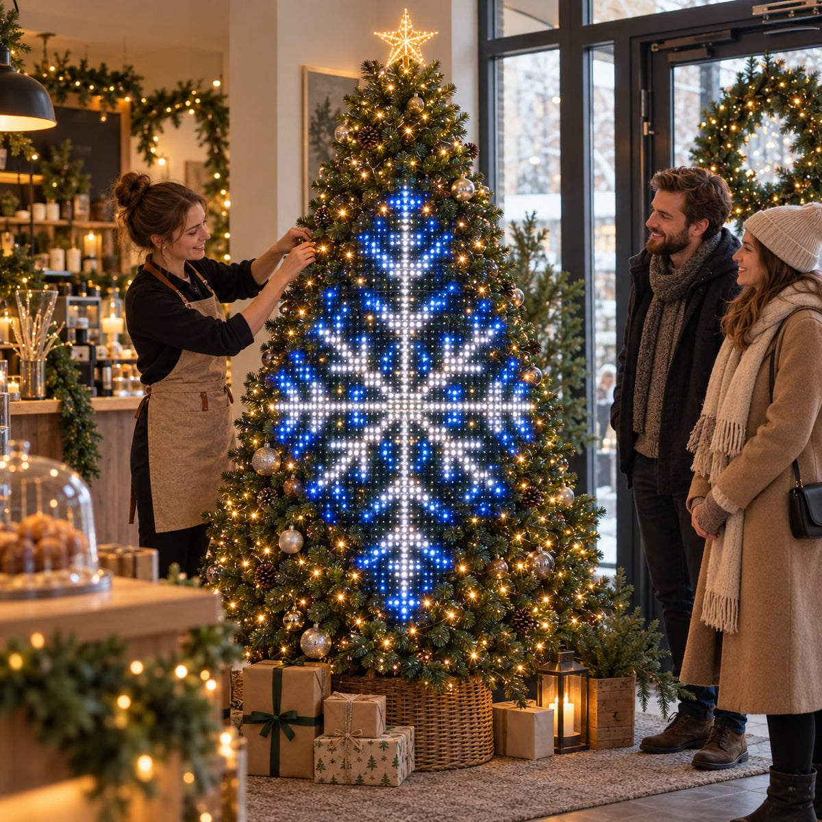 🎅 Smart Pixel Christmas Tree Lights – Custom Animations, Text & Timer | No WiFi Needed🎄