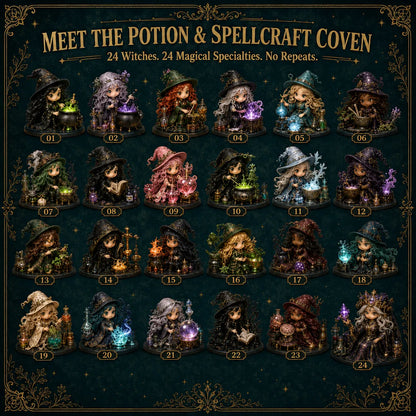 🧙‍♀️TODAY ONLY 49% OFF – Witch Advent Calendar | 24 Days of Magical Witchy Surprises | Limited Edition Collectible Mini Figures✨