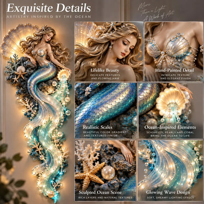✨Last Day 49% Off🔱👑Poseidon's Ocean Kingdom🌊Illuminated Ocean Wall Sculpture Collection