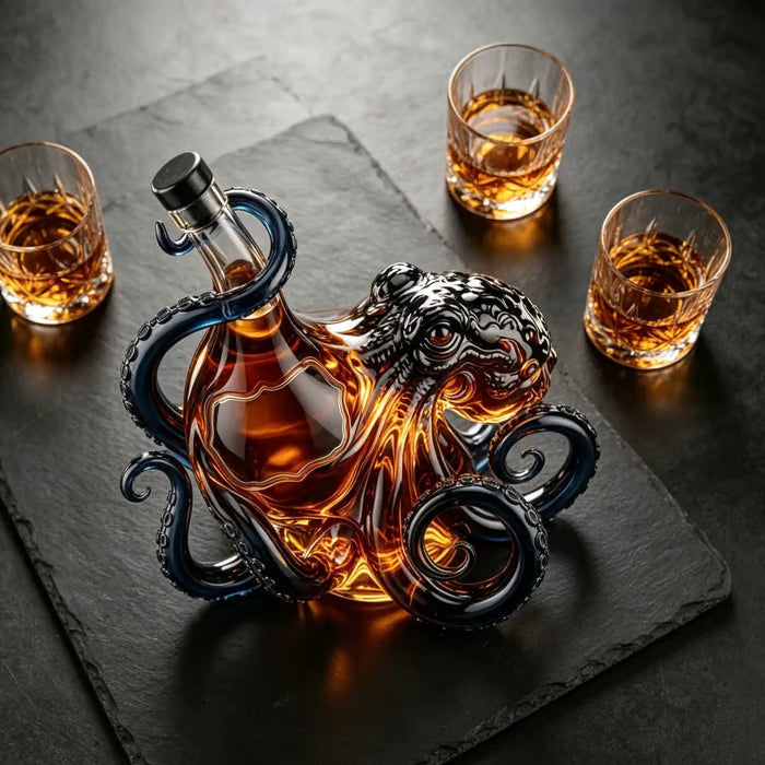 🎁 Father’s Day 49% OFF –  3D Octopus Bottle 🐙🥃(without wine)