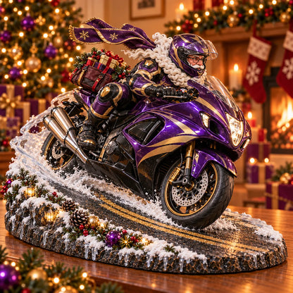 🏍️🎅 Santa’s Ride Home™ | Motorcycle Santa Christmas Figurine