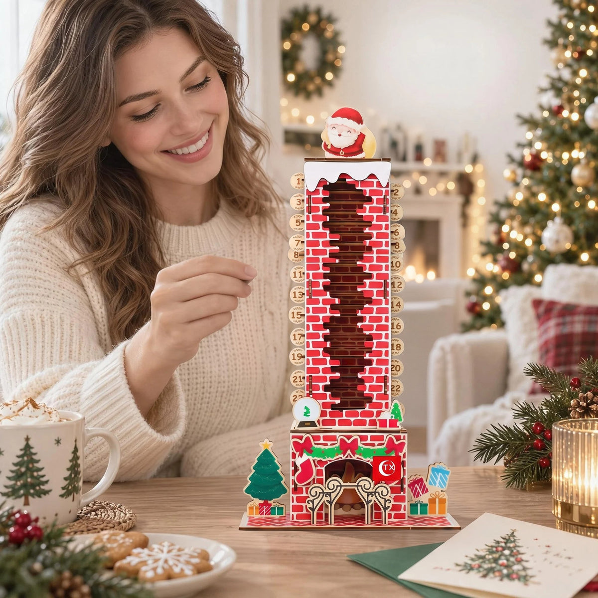 🎅 Build Your Own Christmas Countdown! DIY Mechanical Santa Chimney Calendar 🛠️✨