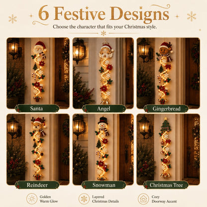 🎄Light‑Up Glowing Christmas Door Hanger ✨ Festive Home Decor