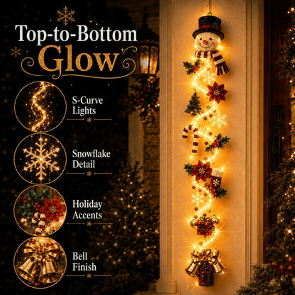 🎄Light‑Up Glowing Christmas Door Hanger ✨ Festive Home Decor