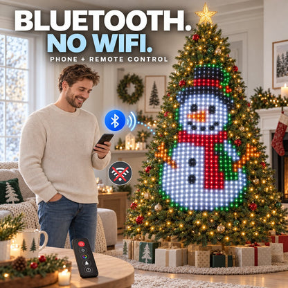 🎅 Smart Pixel Christmas Tree Lights – Custom Animations, Text & Timer | No WiFi Needed🎄