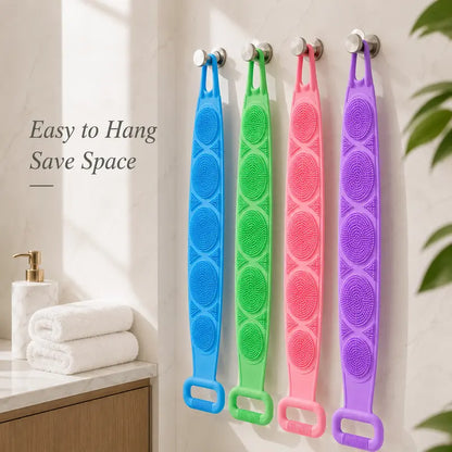 🖐Long double-sided silicone bath scrubber