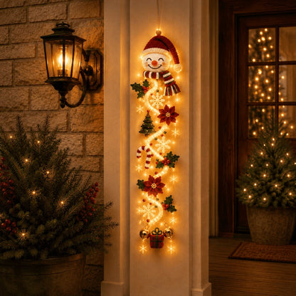 🎄Light‑Up Glowing Christmas Door Hanger ✨ Festive Home Decor