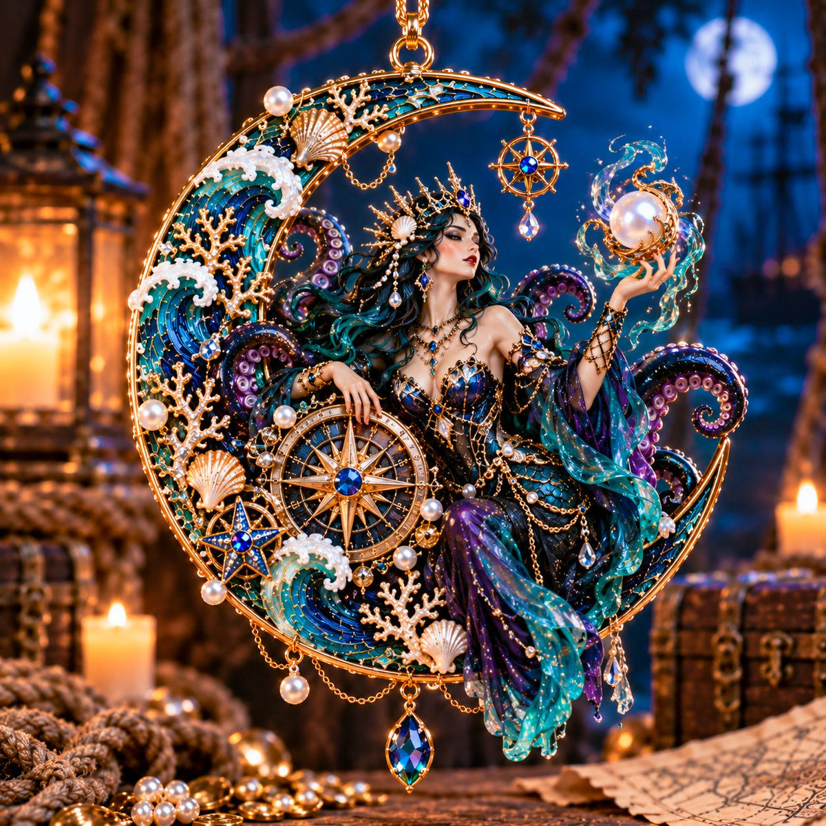 🌊✨ Ocean Legends - 12 Mythical Ocean Acrylic Ornaments