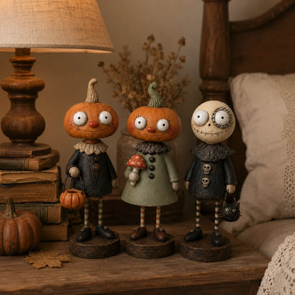 🎃Primitive Pumpkin Friends –  🧡Vintage Halloween Collectible Figurines