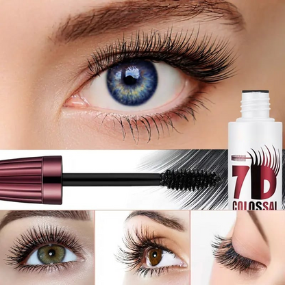 7D Waterproof Mascara - 24H Long Lasting Volume & Curl, Smudge-Proof Lift for Natural False Lash Look