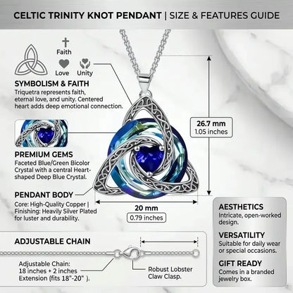 💎 12 Birthstone Celtic Knot Necklace for Women – Personalized Birth Month Jewelry Gift