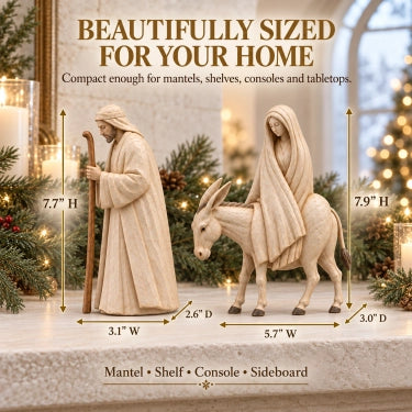 🚶 🌟 Journey to Bethlehem Nativity Figurine Set