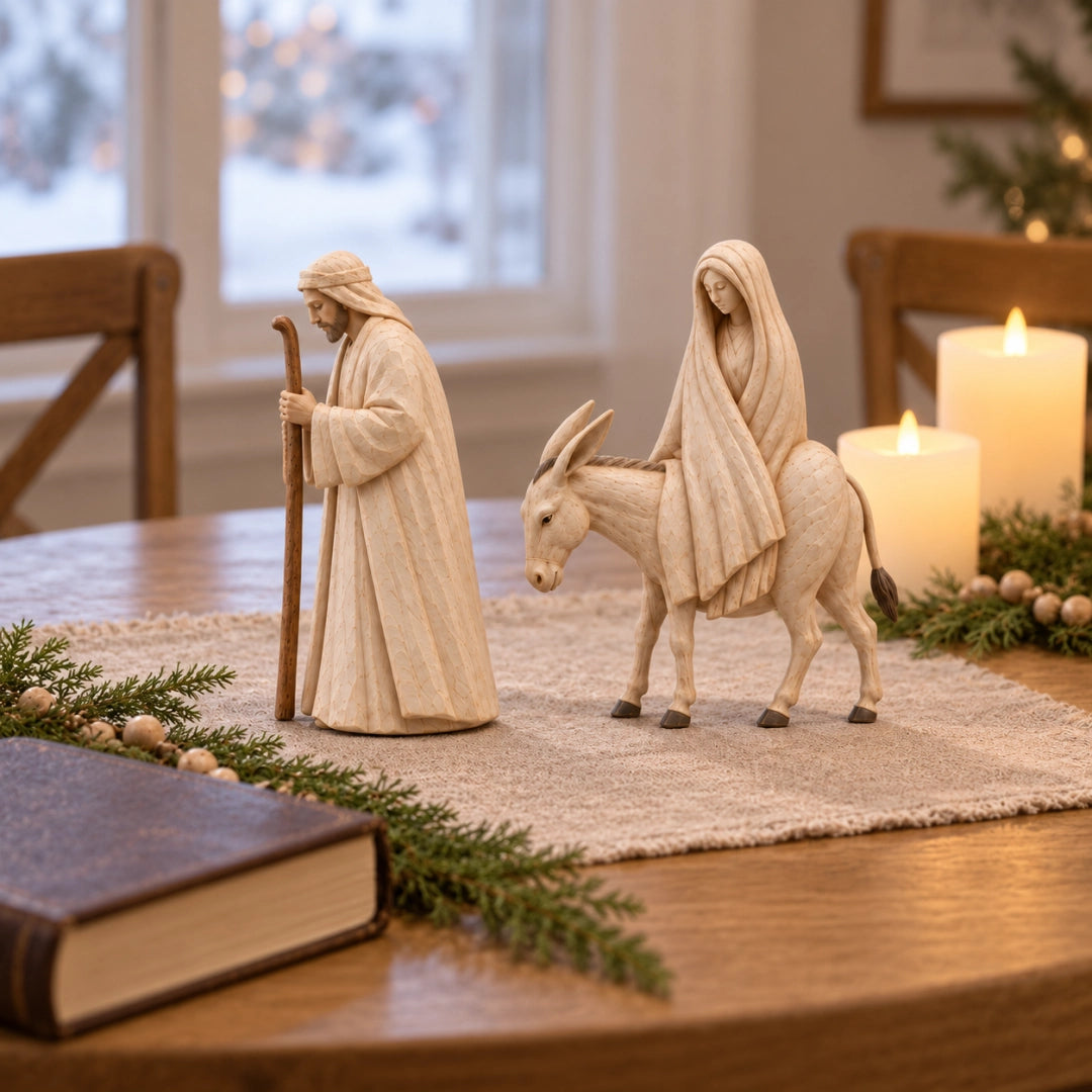 🚶 🌟 Journey to Bethlehem Nativity Figurine Set