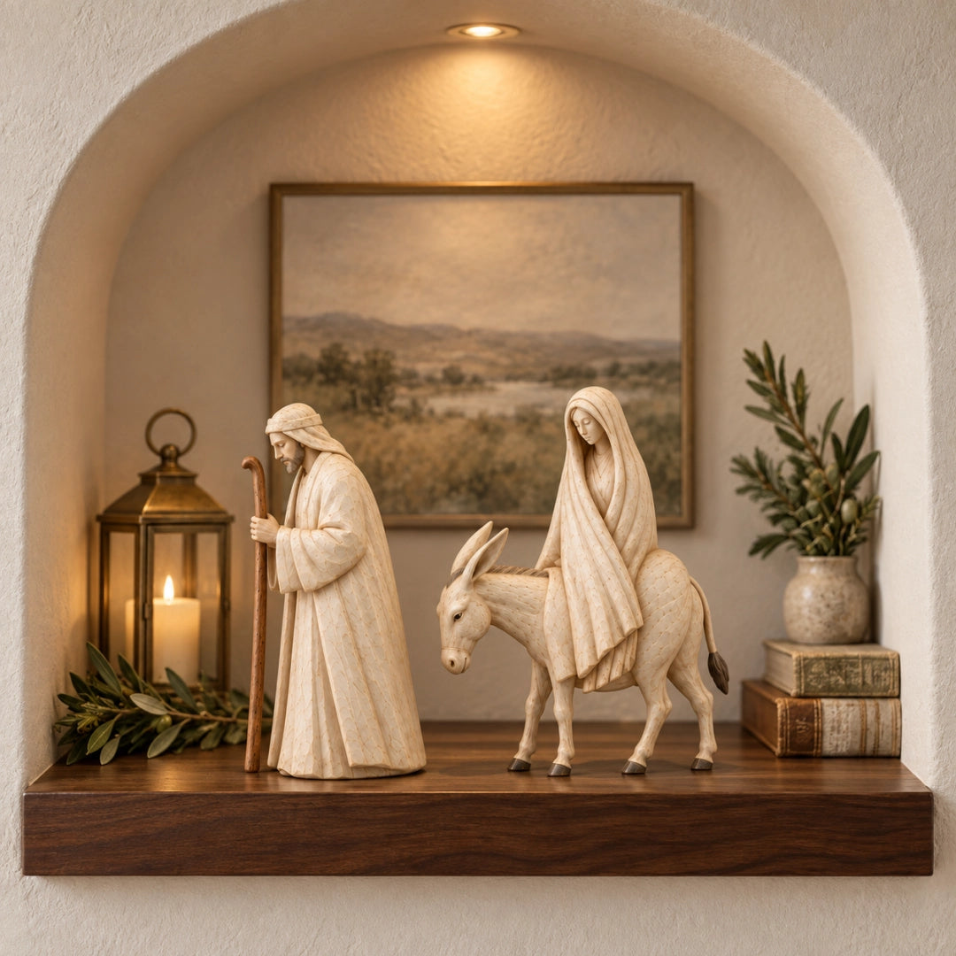 🚶 🌟 Journey to Bethlehem Nativity Figurine Set