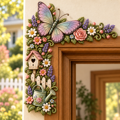 Garden Door Frame Corner Decor – 6 Nature-Inspired Styles 🌸🦋