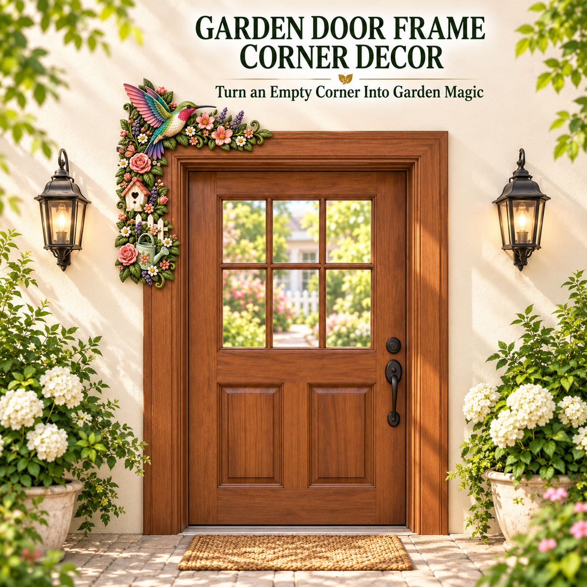 Garden Door Frame Corner Decor – 6 Nature-Inspired Styles 🌸🦋