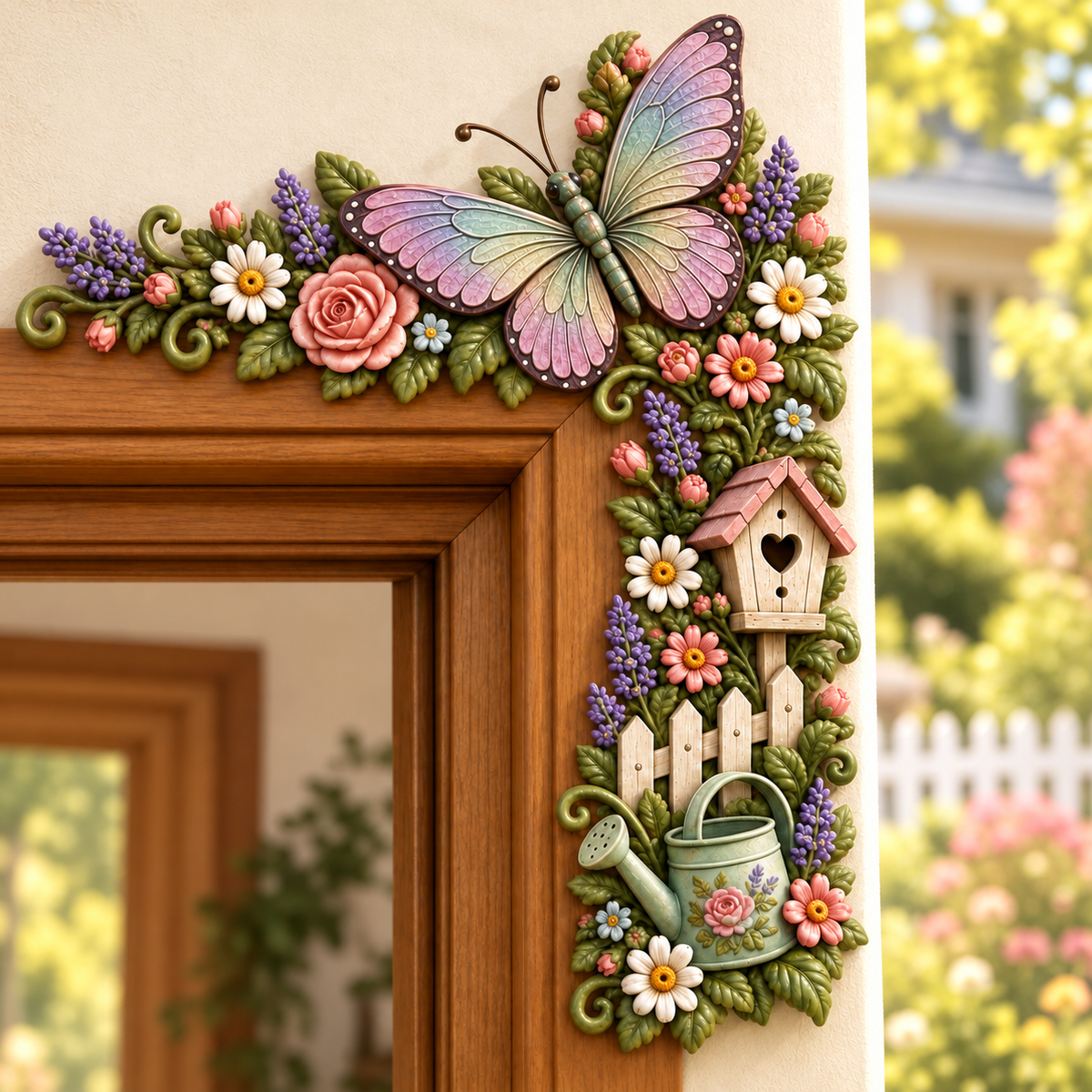 Garden Door Frame Corner Decor – 6 Nature-Inspired Styles 🌸🦋