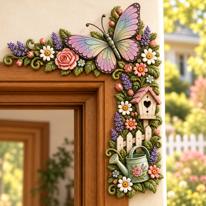 Garden Door Frame Corner Decor – 6 Nature-Inspired Styles 🌸🦋