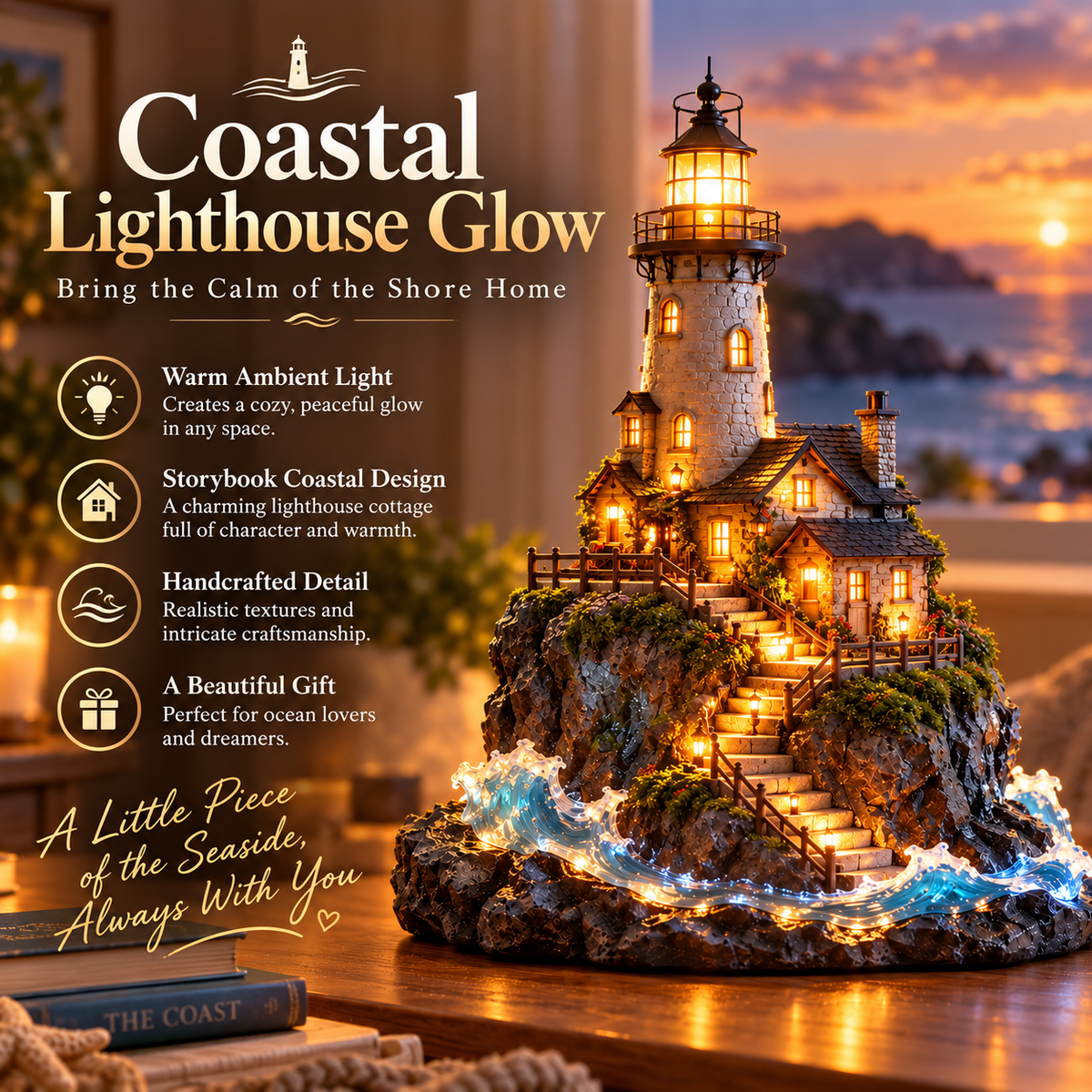 🔥20K+ SOLD！🌊 Coastal Lighthouse Glow — Bring the Calm of the Shore Home ✨