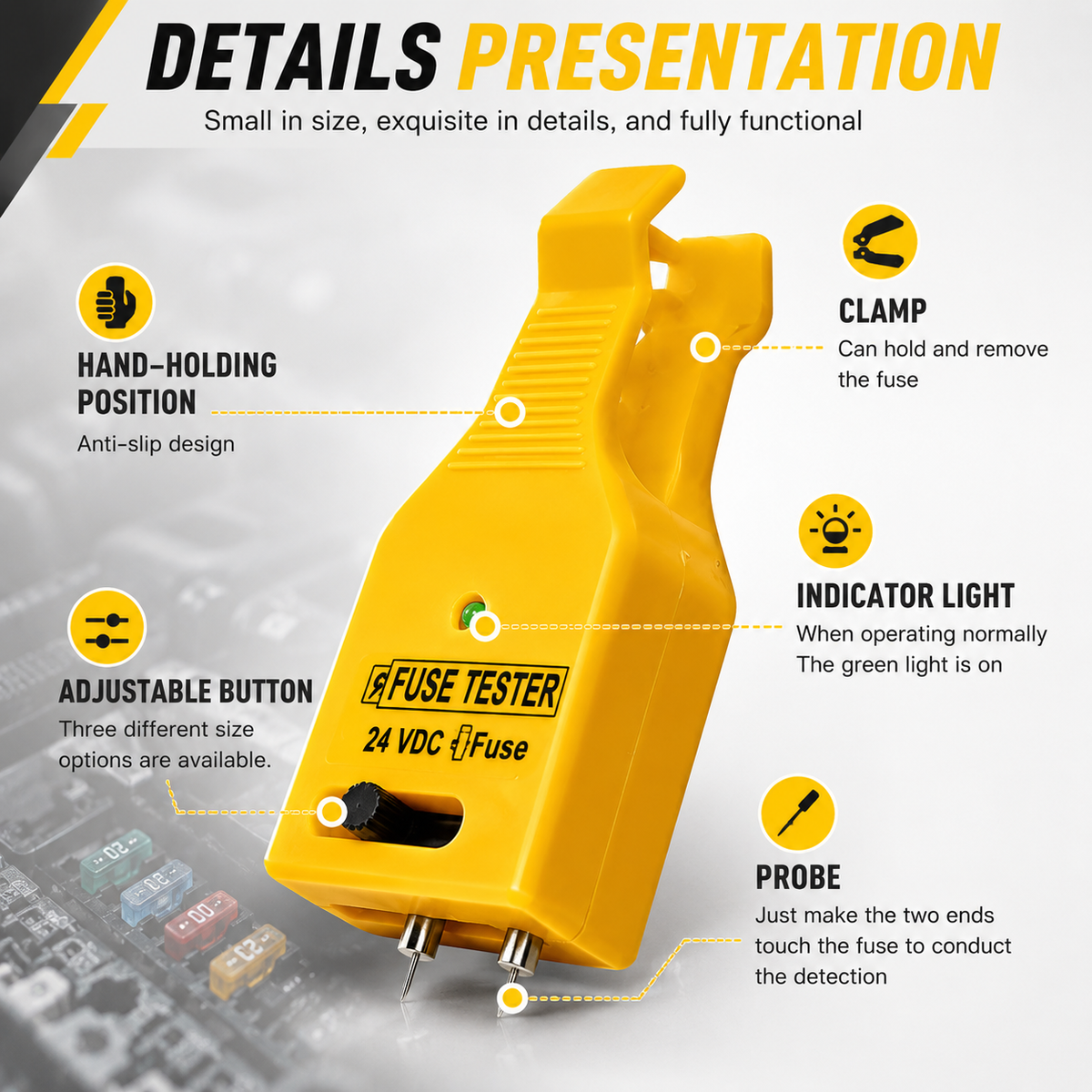 🔧⚡ Fuse Tester & Extractor – 2-in-1, Adjustable, Easy Blown Fuse Detection!