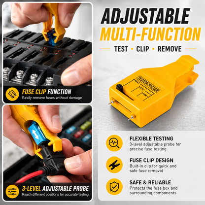 🔧⚡ Fuse Tester & Extractor – 2-in-1, Adjustable, Easy Blown Fuse Detection!