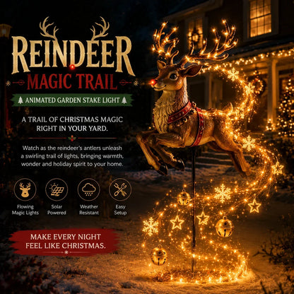🎄🎅✨ 2026 New Santa’s Flying Sleigh Gift Cascade – Solar Christmas Garden Light