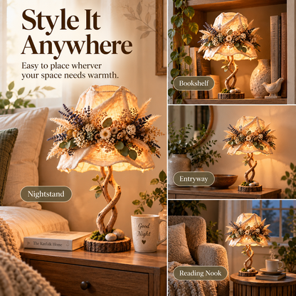 💥 50% OFF🌿 Botanical Woodland Table Lamp✨ Warm Glow & Nature-Inspired Decor