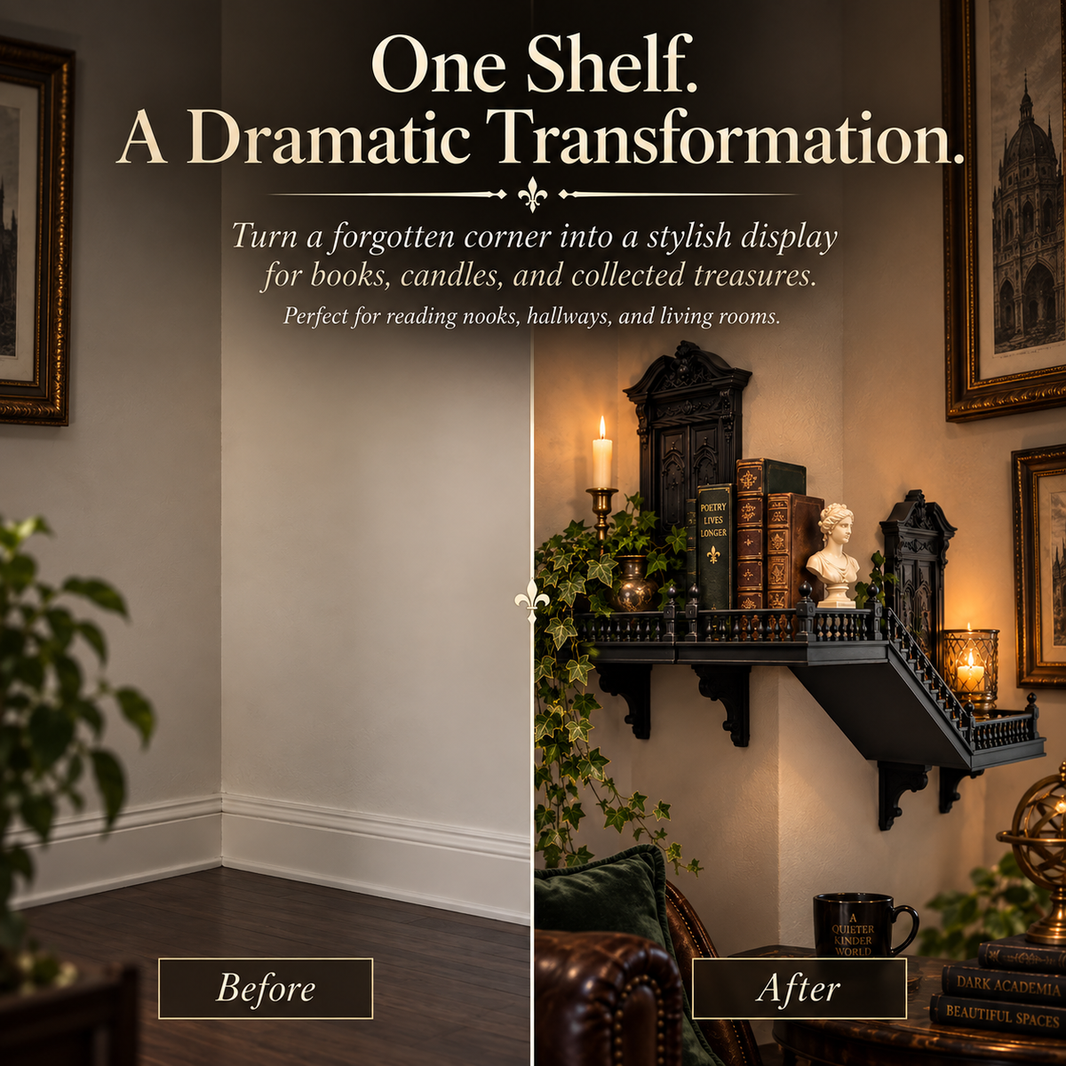 🔥Last Day 49% OFF🖤 Gothic Miniature Architecture Wall Shelf 🖤