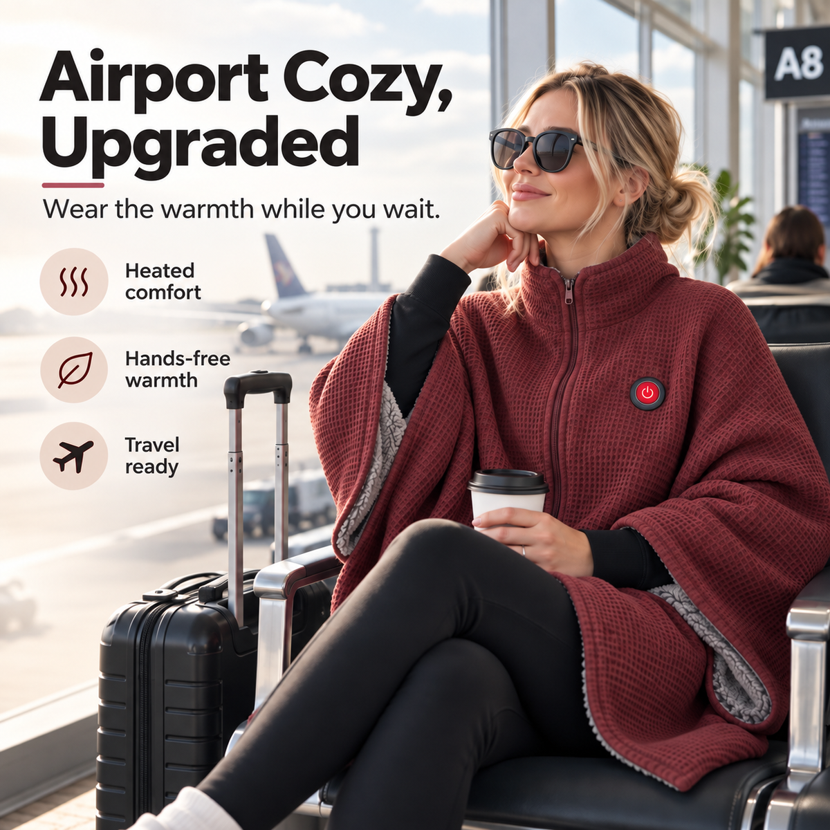 🔥 Wearable Heated Blanket – Cozy Hands-Free Warmth