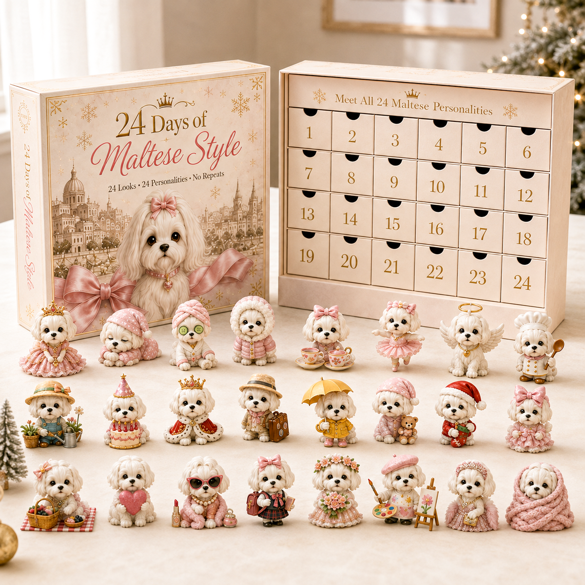 ⏰ 50% Off Sale 🐩 24 Days of Maltese Style™ Advent Calendar