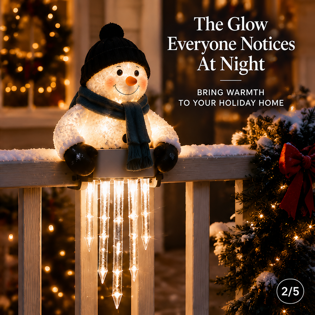 🥳2026 HOT SALE🥳 WinterGlow Snowman Icicle Light Decor☃️